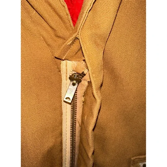 Vintage 60/70s Big Ben Wrangler Brown Duck Canvas Insulated Coverall Scovill  XL - Picture 7 of 11